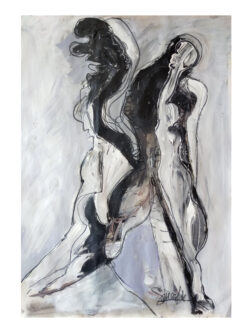 acrylic, pencil on paper 90x66cm